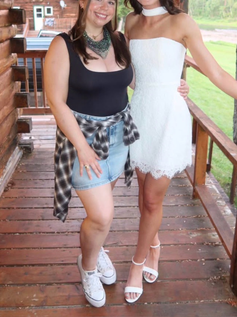 Park & Fifth White Lace Mini Dress